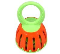 Naroote Jouet de Cloche de Cage, Cloche de Cage éducative à Poignée en Plastique Orff Multifonctionnel Développer des Compétences Musicales pour Jouer (W214 Orange et Vert)