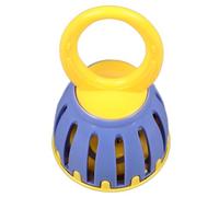 Naroote Jouet de Cloche de Cage, Cloche de Cage éducative à Poignée en Plastique Orff Multifonctionnel Développer des Compétences Musicales pour Jouer (W213 Jaune et Violet)