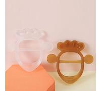 Naroote Jouet de Dentition en Moufle, Jouet à Mâcher Multifonctionnel pour bébé, Surface Texturée, Matériau Sûr en Silicone pour Soulager les Gencives (SILVER)