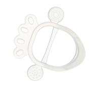 Naroote Jouet de Dentition en Moufle, Jouet à Mâcher Multifonctionnel pour bébé, Surface Texturée, Matériau Sûr en Silicone pour Soulager les Gencives (Transparent)