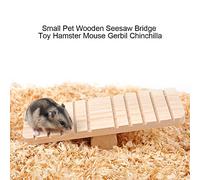 Naroote Jouet de Pont à Bascule en Bois pour Petits Animaux de Compagnie, Bois Naturel de Haute qualité, Ajoute du Plaisir pour Hamster Souris Gerbille, 7,5x2,8x1,6 Pouces