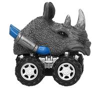 Naroote Jouet de Voiture à Tirer, Modèle Animal Mignon, Véhicules à Quatre Roues Motrices pour Enfants, Jouet de Simulation éducatif en Plastique pour Améliorer L'interaction Parent-Enfant,