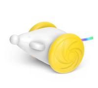 Naroote Jouet Interactif pour Chat, Jouets pour Chaton Automatiques avec Lumières LED Jouets pour Chat pour Chats d'intérieur pour Chats d'intérieur (Yellow)