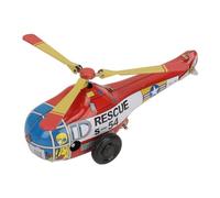 Naroote Jouet Mécanique D'hélicoptère, Avion à Remonter Rétro pour Enfants, Construction en Fer Vintage, 1 unité