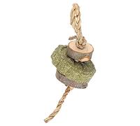 Naroote Jouets Molaires de Gâteau d'herbe de Bâtons de Bois de Pommier pour Le Meulage des Dents, Jouet Naturel de Meulage des Dents d'animaux de Compagnie à Haute Teneur en Protéines pour Lapins,