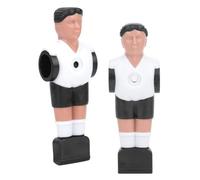 Naroote Joueurs de Baby-Foot de Remplacement 11 Pièces pour Table | Figurines de baby-foot de style tournoi avec kit blanc, mise à niveau des cheveux noirs pour un jeu compétitif