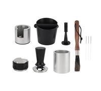 Naroote Kit d'accessoires de café, Outils de Fabrication de café en Silicone Plusieurs Machines à Sous Facile à Nettoyer pour la Machine à (noir + argent)