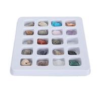 Naroote Kit de Collection de Pierres Précieuses de 20 Pièces pour L'exploration éducative des Enfants, Encourage Les Enfants à Identifier Les Minéraux du Monde Entier, Ensemble de Cristaux de Bijoux