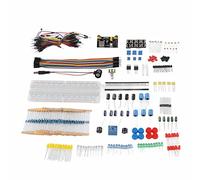 Naroote Kit de Composants électroniques de Démarrage, Kit électronique de Base, de Planche à Pain avec Résistance, Condensateur et Module de Diode, Idéal pour Les Débutants et Carte de Développement