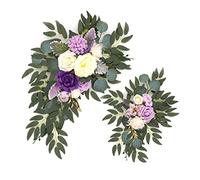 Naroote Kit de Fleurs Artificielles pour de Mariage, Décoration Florale Réaliste pour Cérémonie et Réception de Mariage, Matériau en Tissu de Soie, 2 Tailles, pour Une Utilisation (383.00)