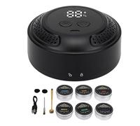 Naroote Kit de Fumoir électrique pour Whisky, Fumoir Rechargeable Sans Flamme pour Cocktails avec Patins en Feutre, 6 Copeaux de Bois Aromatisés, Câble de Recharge USB, pour Hommes