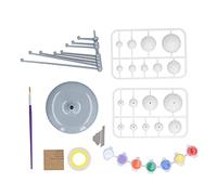 Naroote Kit de Modèle de Système Solaire, Bricolage, Cadeau éducatif pour Enfants, Neuf Planètes, Ornement Interactif en Plastique 196g