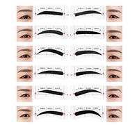 Naroote Kit de Pochoirs à Sourcils Réutilisables, Outil de Mise en Forme Réglable Facile à Utiliser pour des Sourcils Parfaits, n'importe Quelle Forme de Visage, 12 Styles, Papier (Comme montré)