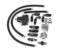 Naroote Kit de Régulateur de Pression de Carburant Universel Réglable Haute Performance avec Jauge pour Moteur Haute Performance, Facile à Installer, 100 Psi pour Voitures Turbocompressées (Tout noir)