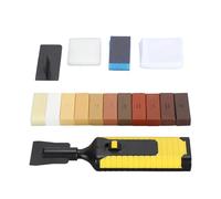 Naroote Kit de Réparation de Sol stratifié, Kit de Réparation en Porcelaine Stratchs Stratches Scracs Fissures Trous en Bois de de Plancher avec 11 Couleurs de de Carreaux de Remplissage de Cire Dur