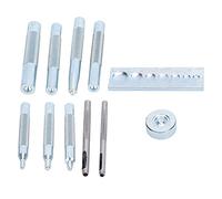Naroote Kit de Rivet en Cuir, Rivet Punch Tool Eyelet Die Punch Tool Hole Set Snap Setter Base Kit Craft Craft