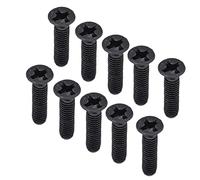 Naroote Kit de Vis à Métaux Galvanisées Noires à Tête Fraisée pour une Installation et un Retrait en Toute sécurité, Assortiment de 50 Vis Cruciformes à Tête Fraisée A2-70 pour Machines de Haute