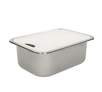 Naroote Kit D'évier de Cuisine en Acier Inoxydable, Lavabo à Main Solide et Non Toxique pour Bateau de Camping-car, Bol Simple encastré de qualité 304, 15 X 10,8 X 5,5 Pouces