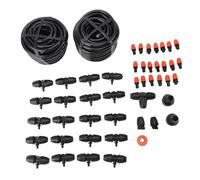 Naroote Kit D'irrigation Goutte à Goutte, Système D'arrosage des Plantes de 65,6 Pieds avec Connecteurs Rapides, Tête D'arrosage à Joint à Pression 8/12 pour Jardin, Serre, Parterre de