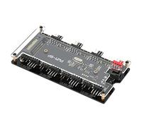 Naroote La Télécommande Fil Case Fan Hub Contrôle Efficacement Les Ventilateurs de Refroidissement pour Les Amateurs de Jeux sur PC ABS 1 X 3 Pouces Système 2-1 pour Les Amateurs D'informatique