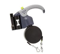 Naroote Laisse Double Rétractable pour 2 Chiens Simultanément avec Lumière LED avec Un Frein à Main et Poignée Antidérapante pour la Promenade Nocturne des Petits et Grands Animaux de (Grey)