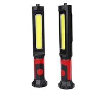 Naroote Lampe de Travail Portable à LED avec Projecteur COB de Type C, Rechargeable, Rotation à 360°, Double Aimant, 4800 MAh, étanche à la Pluie pour le Camping, les Réparations D'urgence (rouge)