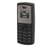Naroote Le Plus Petit Téléphone Mobile, Lecteur de Musique Portable Minuscule Téléphone Miniature pour la Maison (Black)