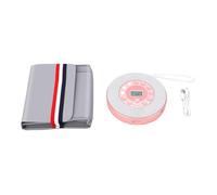 Naroote Lecteur CD Portable, Lecteur CD Rechargeable ABS avec Haut-Parleur, Batterie 2000 MAh, Bluetooth, Micro intégré, Anti-Saut, Enregistrement sur USB, pour Voiture, Maison, Voyage (Pink)