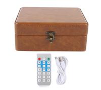 Naroote Lecteur CD Portable, Lecteur CD Rétro Bluetooth avec Double Haut-Parleurs Stéréo et Télécommande, Multiples Fonctions pour la Salle de Bain, la Cuisine, Les Voyages (Brown)