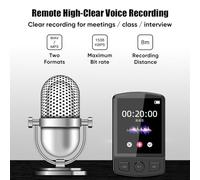 Naroote Lecteur MP3 Multifonction avec Technologie BT 5.0, Conception Portable avec Longue Durée de Lecture, Enregistrement Haute Définition pour Réunions et Entretiens, Prend en Charge la Radio FM,