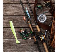 Naroote Leurres de Pêche en Plastique Souple, Matériel Léger et Durable pour Les Amateurs de Pêche 20 Pièces Leurres de en Plastique Souple Vert de 7,5 Cm pour Les Pêcheurs Débutants