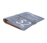 Naroote Livre de Défis D'économie D'argent en Cuir, Planificateur de Budget Réutilisable avec Enveloppes pour Couples et Familles, Matériau Doux et Durable, Système D'épargne de 52 Semaines (GRAY)