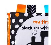 Naroote Livre Souple de Jouet Sensoriel pour bébé à Contraste élevé Noir et Blanc pour L'éducation Précoce et la Formation de L'attention, pour Les Tout-Petits, Matériau en Tissu Résistant aux