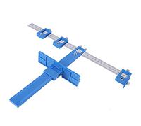 Naroote Localisateur de Poinçon pour le Travail du Bois Guide de Perçage Précision Durable pour les Travaux de Menuiserie Acier Inoxydable Plastique ABS 1 X échelle 1 X Curseur Perforateur