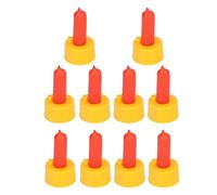Naroote Lot de 10 Tétines D'allaitement en Silicone pour Chèvre Rouge, pour Petits Animaux Orphelins, Trou D'aération pour Chiens, Poulains, Portables et Légers (5,6 X 3,1 cm)