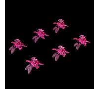 Naroote Lot de 100 Clips de Tige D'Orchidée, Support à Forte Adhérence, pour Orchidée, Tomate, Concombre, Melon, Fleur, Vignes, Plastique Transparent, 3,5 X 3,5 Cm (Rose rouge)