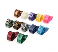 Naroote Lot de 12 Médiators Colorés en Celluloïd pour Guitare, Aspect Brillant, Confortable à Porter, Accessoires de Jeu de Guitare pour les Amateurs D'instruments à Cordes ou les Débutants