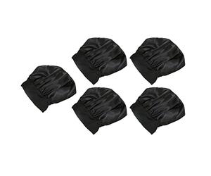 Naroote Lot de 5 Bonnets de Nuit en Soie Douce avec Bande élastique pour un Soin des Cheveux Frisottis, Idéal pour les Patients Atteints de Sommeil et de