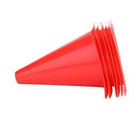 Naroote Lot de 6 Marqueurs de Football Durables pour L'entraînement de Football, Cônes en Plastique de Couleur Vive pour la Pratique du Contrôle, Jaune/Bleu/Vert/Orange, 7,1 X 5, Adaptés aux (Rouge)