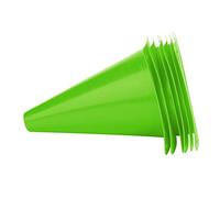 Naroote Lot de 6 Marqueurs de Football Durables pour L'entraînement de Football, Cônes en Plastique de Couleur Vive pour la Pratique du Contrôle, Jaune/Bleu/Vert/Orange, 7,1 X 5, Adaptés aux (Green)