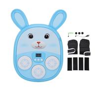 Naroote Machine de Boxe Musicale Lapin, Entraîneur de Poinçonnage Mural de Dessin animé avec Son intégré pour l'exercice des Enfants et la Coordination œil-Main (Blue)
