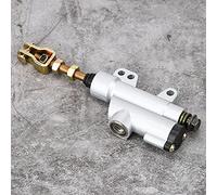 Naroote Maître-cylindre de Frein Arrière, Pompe Hydraulique de Moto, Pompe de Conception Pliante avec Alliage d'aluminium, Noir ou Argent, Idéale pour VTT, Vélo de saleté (WHITE)
