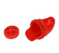 Naroote Mangeoire à Poulet sans Déchets, Kit d'alimentation Automatique à 8 Ports, étanche à la Pluie, pour Volailles et Canards, en Plastique, 8 Ensembles (Rouge)
