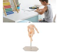 Naroote Mannequin de Dessin d'artiste de Corps de Figurine d'action en PVC Posable, Mannequin de Croquis pour la Photographie et l'affichage (couleur de peau #11)