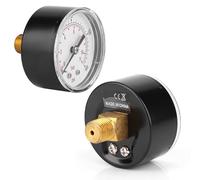 Naroote Manomètre Axial, Composants en Laiton, Connexion Arrière 1/4 BSPT pour une Large Application, Air, Eau, Gaz (0-160psi 0-11bar)
