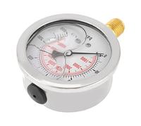 Naroote Manomètre Hydraulique à Cadran de 63 Mm, Compteur Durable 0-600 Bar pour la Mesure Bar/psi dans les Ateliers