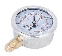 Naroote Manomètre Radial Stable et Clair pour Mesure de Pression Domestique pour Machines et Industrie Acier Inoxydable 1/4BSP Y60 Équipement Industriel