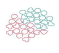 Naroote Marqueurs de Point de Tricot, 32 Pièces, Anneaux Marqueurs de Crochet en Métal Durable pour L'artisanat de Bricolage, Rose Bleu