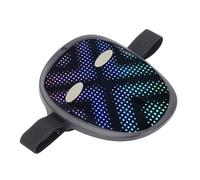 Naroote Masque Facial LED, 28x32 Pixels, 30 Images et 40 Animations | Détection de Gestes, Charge USB Type C, Autonomie 6-8H, Confortable et Ajustable, Grand Trou Oculaire, pour Fête et Festival