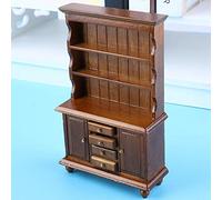 Naroote Meubles de Maison de Poupée 1:12, Bibliothèque au Design Simple pour Enfants, Accessoire en Bois pour Récréation